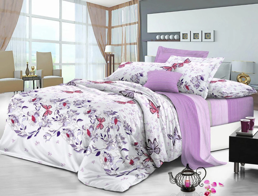 Ткань для постельного белья Сатин S40-2 (A+B) - (60м+60м)