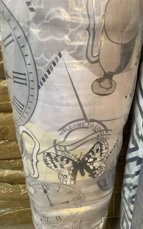 Ткань для постельного белья Бязь "Gold" Lux GL17200grey