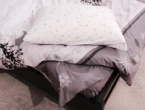 Двоспальний набір постільної білизни 180*220 із Бязі "Gold" №157973grey Черешенка™