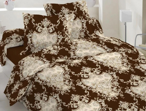 Ткань для постельного белья Бязь "Gold" Lux GL6887-brown