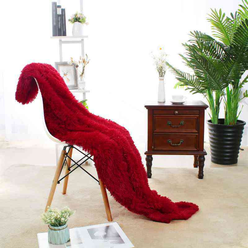 Євро-максі покривало-плед "травка" (240*220) - червоне