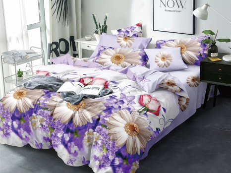 Сімейний набір постільної білизни із Сатину №1786 Черешенка™