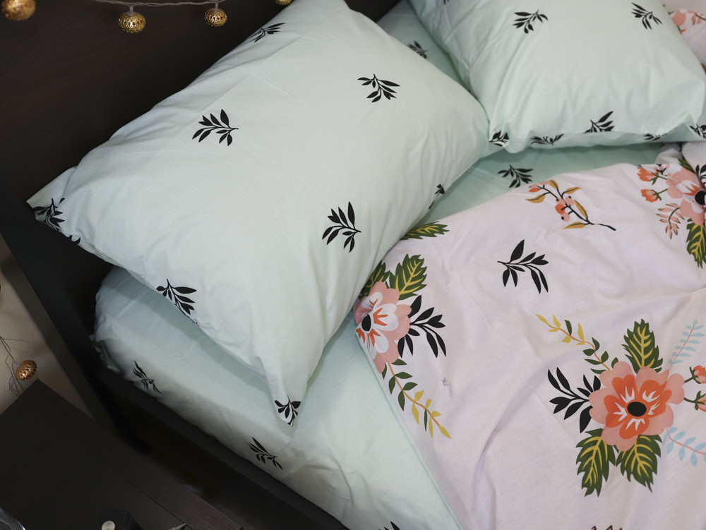 Євро-максі набір постільної білизни 200*220 із Бязі "Gold" №151597AB Черешенка™