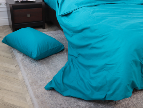 Полуторный набор однотонного постельного белья 150*220 из Бязи "Gold" №511066 Черешенка™