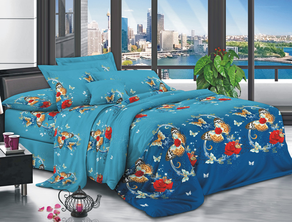 Сімейний набір постільної білизни 240*220 із полікотону №204231 Черешенька™