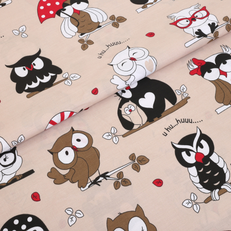 Ткань для постельного белья Бязь "Gold" Lux детская GLB0644brown