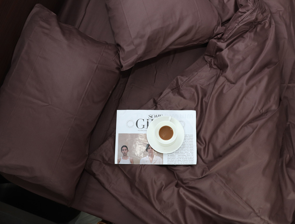 Двоспальний набір постільної білизни 180*220 із Сатину №18-1312-T Черешенка™