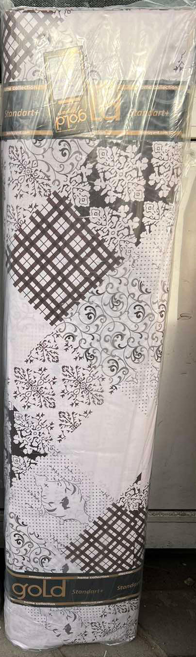 Ткань для постельного белья Бязь "Gold" Lux клетка GL17170beige