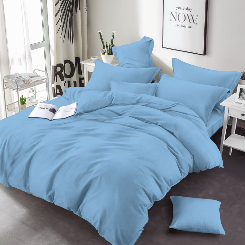 Тканина для постільної білизни Бязь "Gold" Lux однотонна GLTON76Sky (50м)