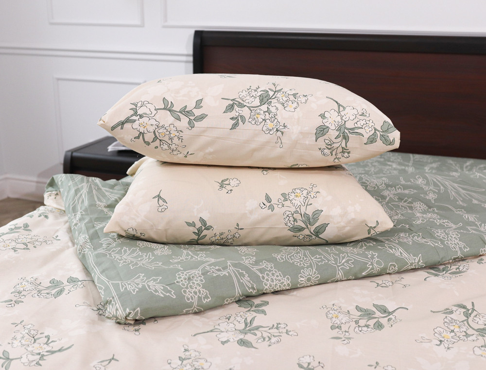 Полуторний набір постільної білизни 150*220 із Бязі "Gold" №158309АВ Черешенька™