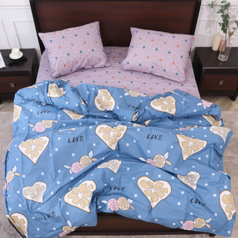 Двоспальний набір постільної білизни 180*220 із Бязі "Gold" №153922AB Черешенка™