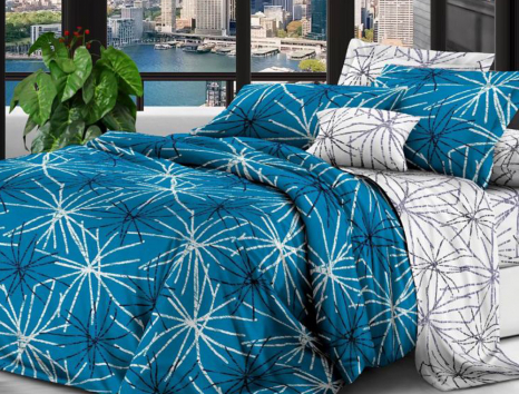 Семейный набор хлопкового постельного белья из Сатина №526AB Черешенка™