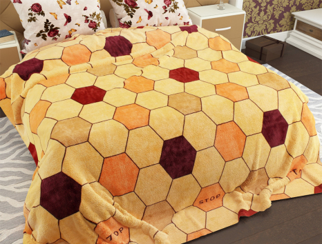 Полуторний флісовий плед №33399