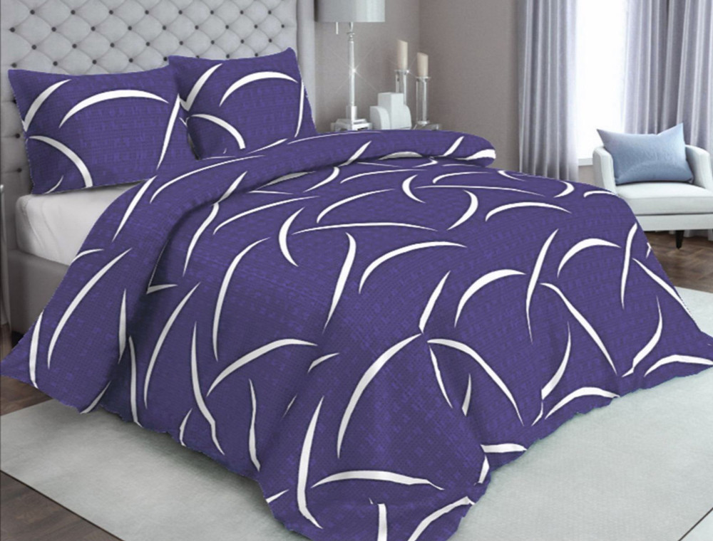 Ткань для постельного белья Бязь "Gold" Lux "Абстрактный (синий)" GL4195