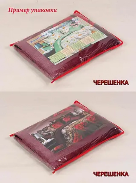 Полуторний набір постільної білизни 150*220 із Ранфорсу №1R183 Черешенка™