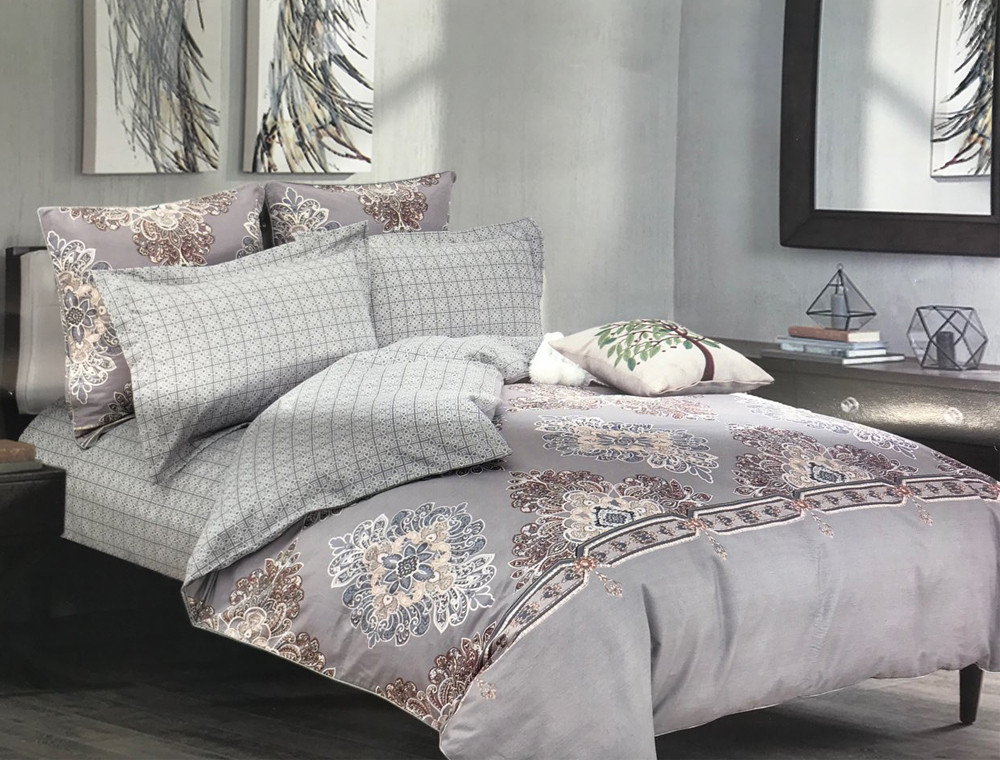 Евро макси набор постельного белья 200*220 из Сатина №386АВ Черешенка™