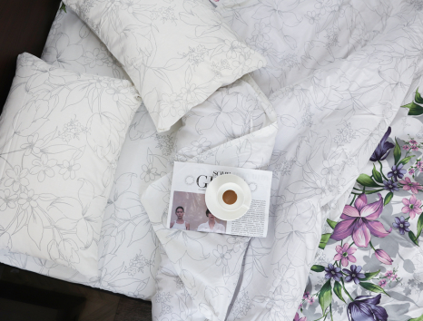 Полуторний набір постільної білизни 150*220 із Бязі "Gold" №152088 Черешенка™