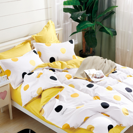 Тканина для постільної білизни Бязь "Gold" Lux "Кольорові бульбашки" GL1503 (A+B) - (50м+50м)