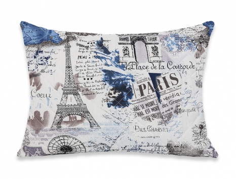 Подушка стьобана на блискавці 50*70 мікрофібра/холлофайбер №5070-12