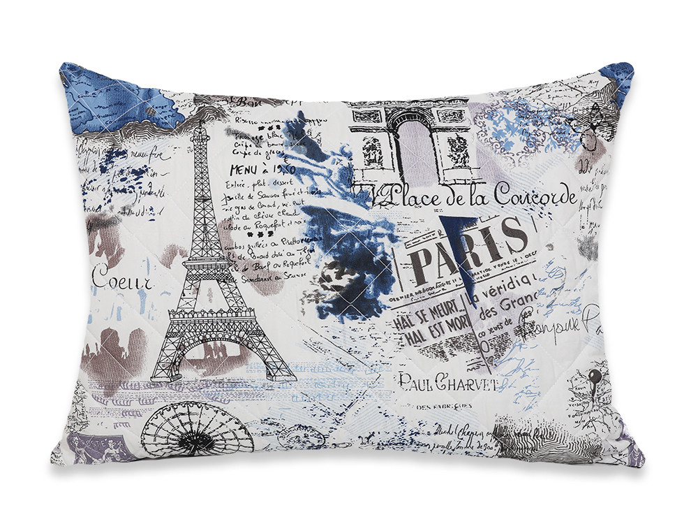 Подушка стьобана на блискавці 50*70 мікрофібра/холлофайбер №5070-12