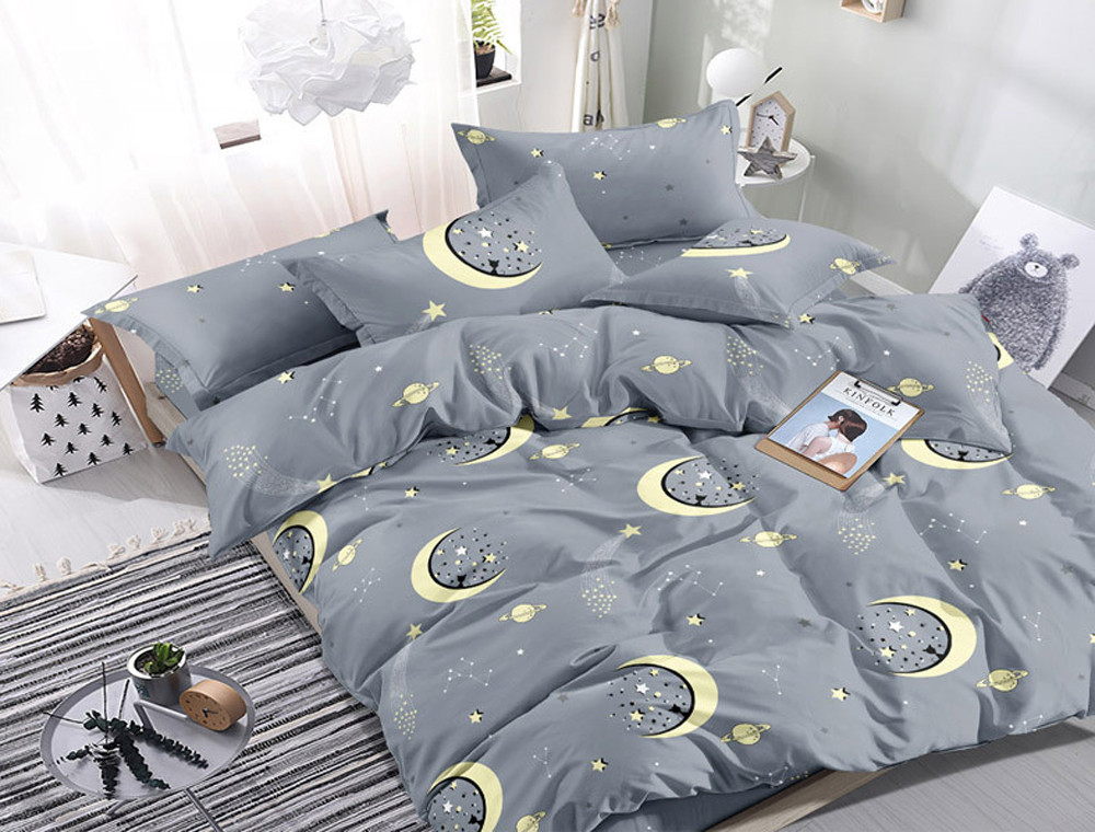 Полуторний набір постільної білизни 150*220 із Бязі "Gold" №154566 Черешенка™