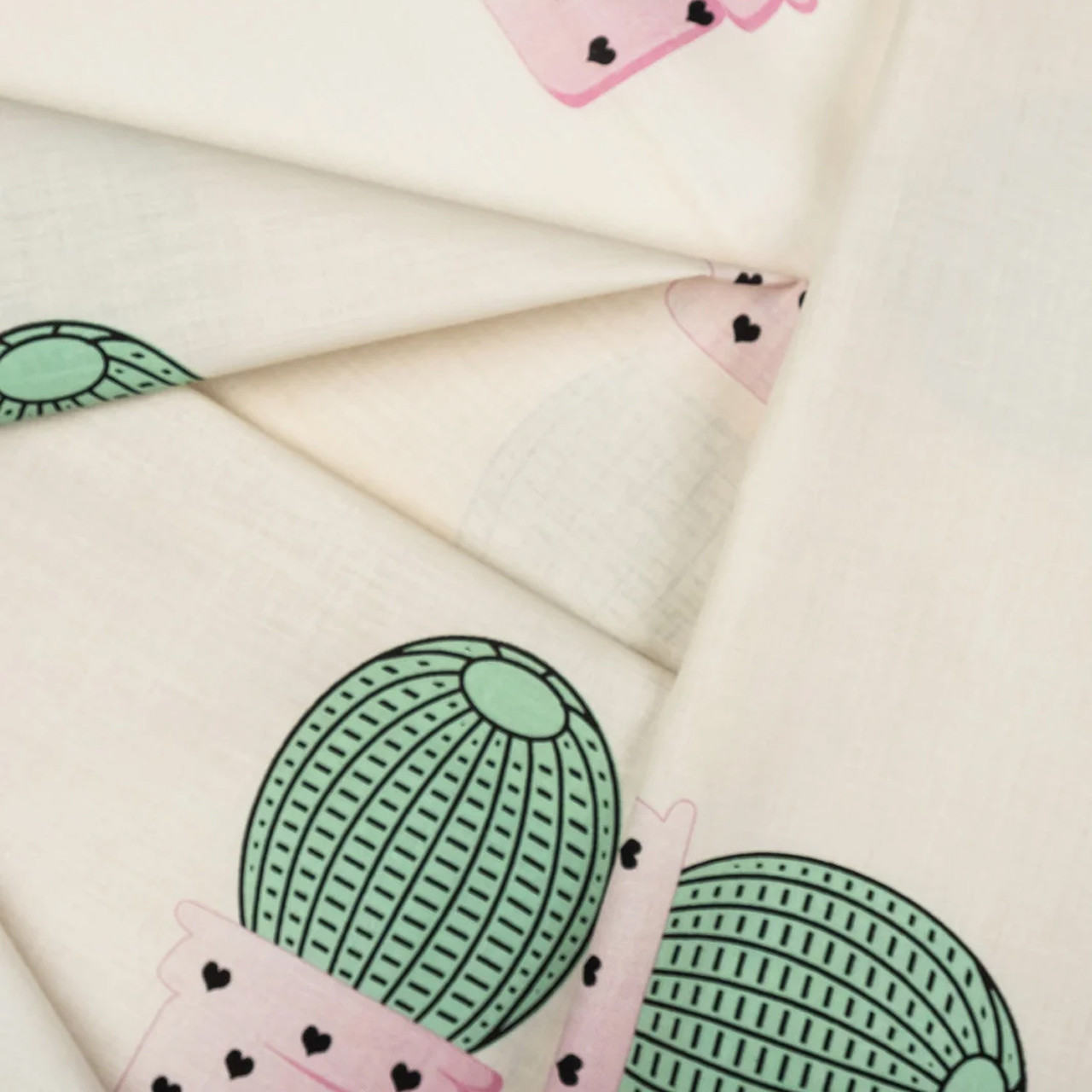 Ткань для постельного белья Бязь "Gold" Lux "Цветочный горшок" GL1391 (A+B) - (50м+50м)