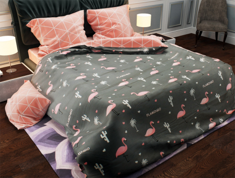 Двоспальний набір постільної білизни 180*220 із Бязі "Gold" №157431AB Черешенка™