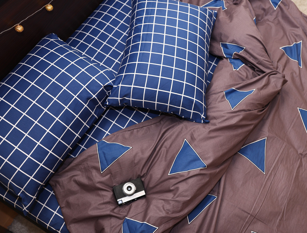 Двоспальний набір постільної білизни 180*220 із Сатину №433AB Черешенка™