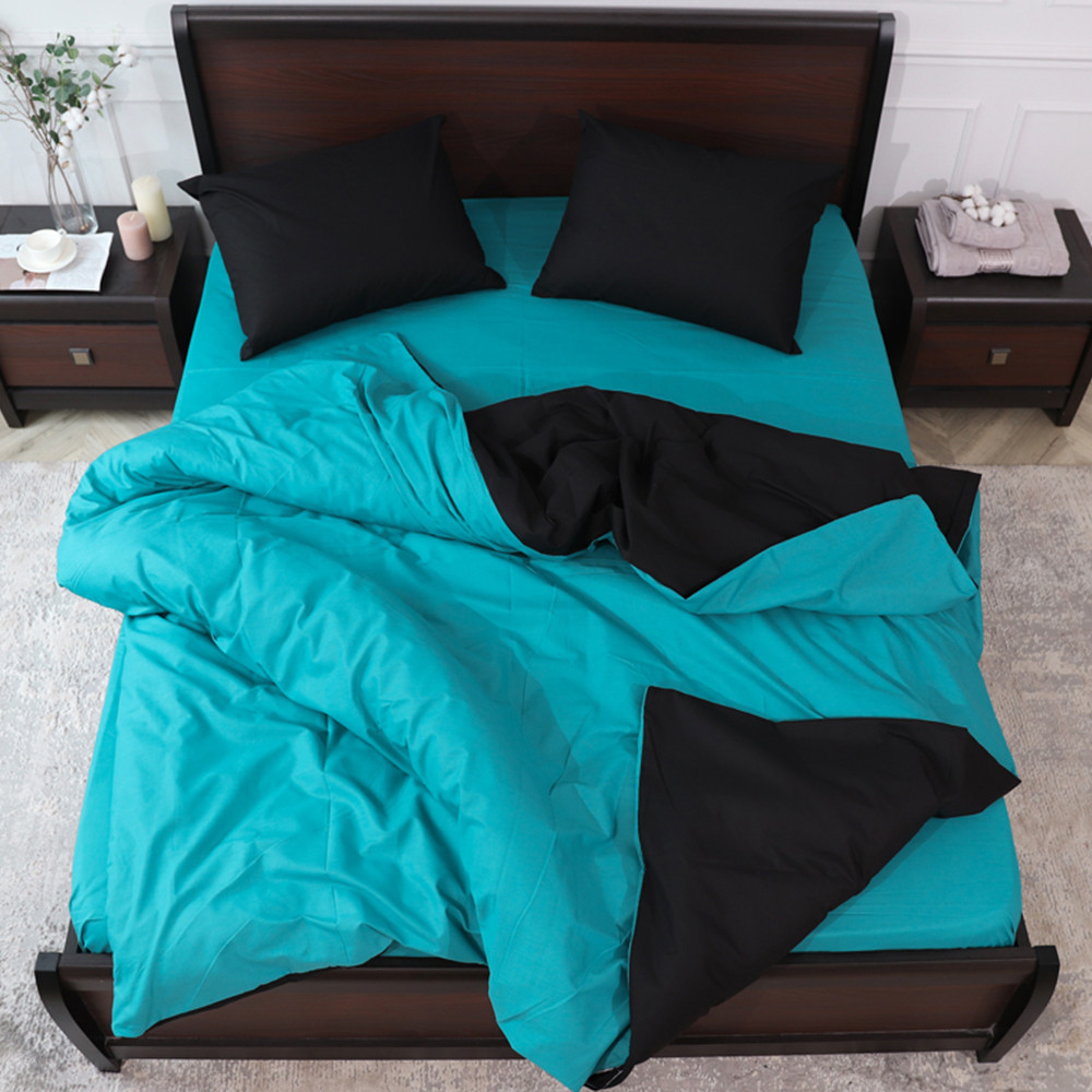 Євро-максі набір однотонної постільної білизни 200*220 із Бязі "Gold" №155518AB Черешенка™