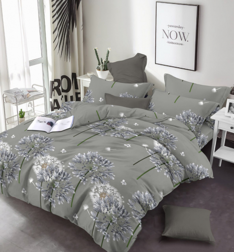 Тканина для постільної білизни Бязь "Gold" Lux GL17140grey