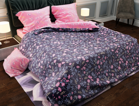 Полуторний набір постільної білизни 150*220 із Бязі "Gold" №151567AB Черешенка™