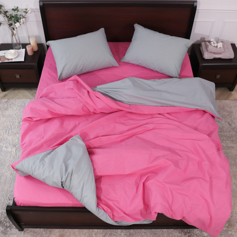 Двоспальний набір однотонної постільної білизни 180*220 із Бязі "Gold" №155512AB Черешенка™