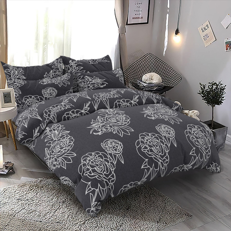 Ткань для постельного белья Бязь "Gold" Lux GL8017dark-grey