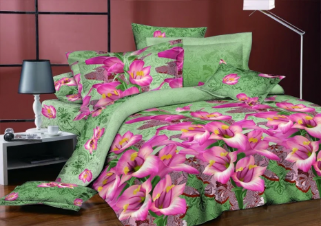 Тканина для постільної білизни Сатин S1414 (A+B) - (60м+60м)