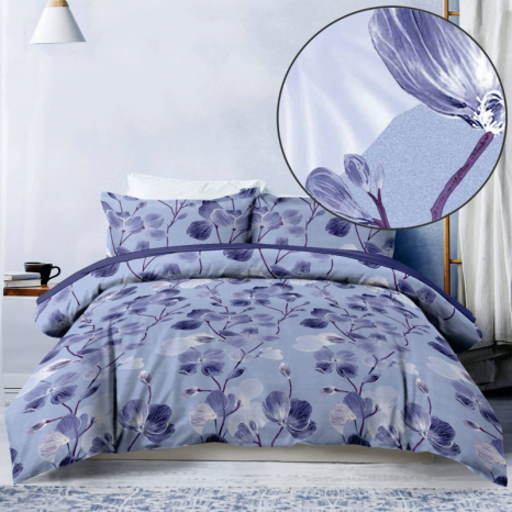 Ткань для постельного белья Бязь "Gold" Lux GL3588blue