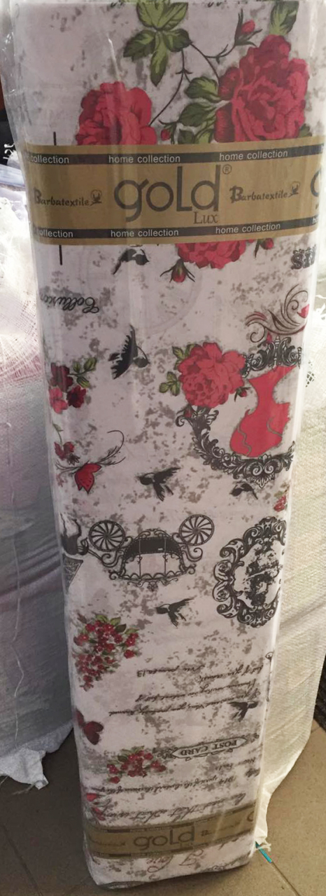 Ткань для постельного белья Бязь "Gold" Lux GL7152-red