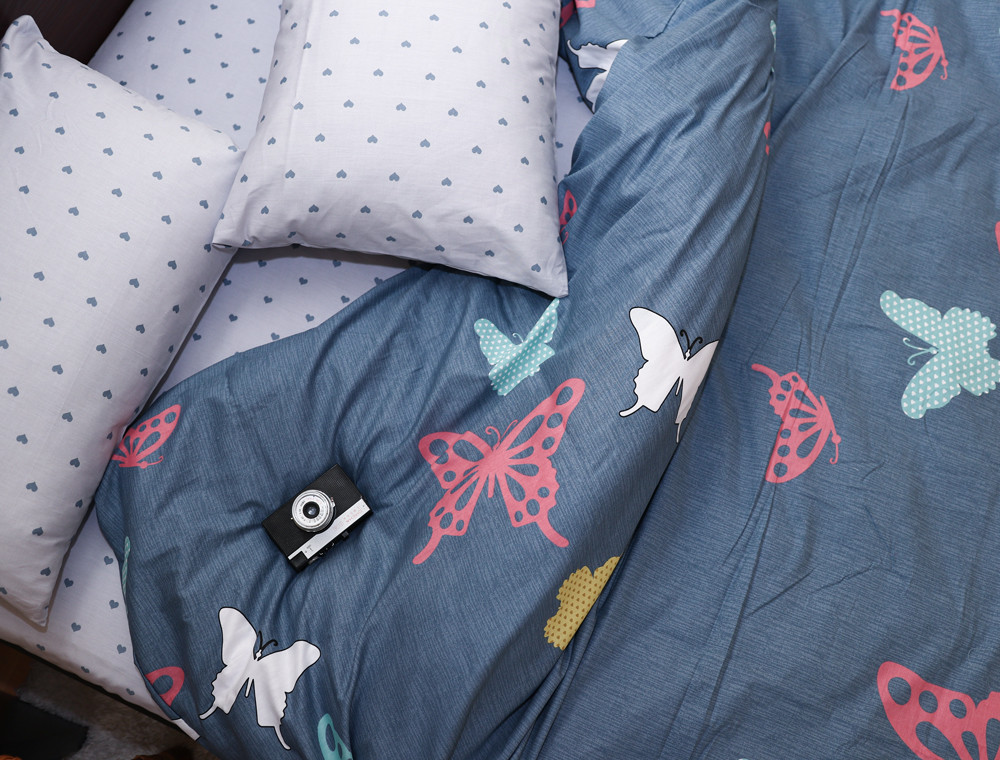 Евро макси набор постельного белья 200*220 из Сатина №8018AB Черешенка™