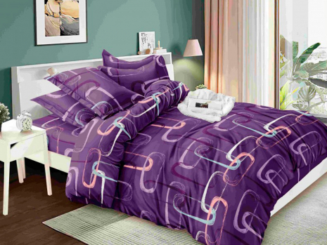 Двоспальний набір постільної білизни 180*220 із полікотону №20114 Черешенька™