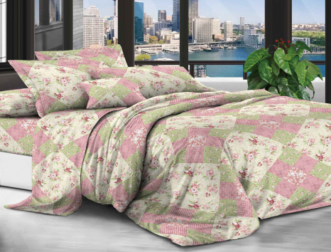 Сімейний набір постільної білизни 240*220 із полікотону №203499 Черешенька™