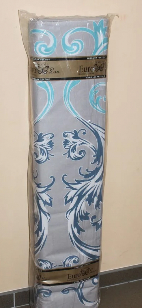 Ткань для постельного белья Бязь "Gold" Lux "Серый абстрактный принт" GL848