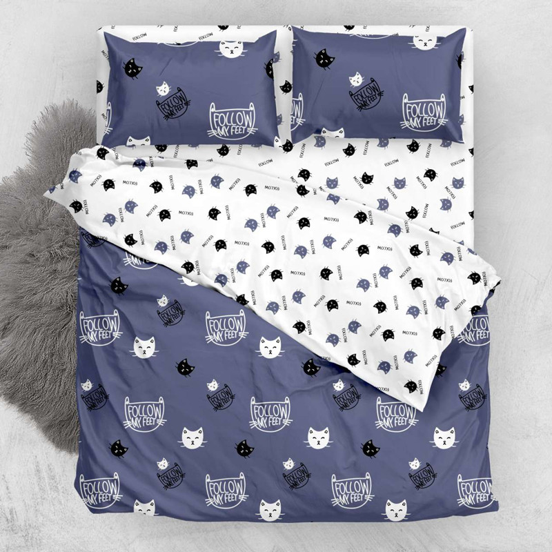 Ткань для постельного белья Бязь "Gold" Lux GL3461blue-A