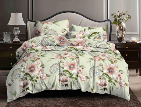 Полуторний набір постільної білизни 150*220 із полікотону №2010046 Черешенька™