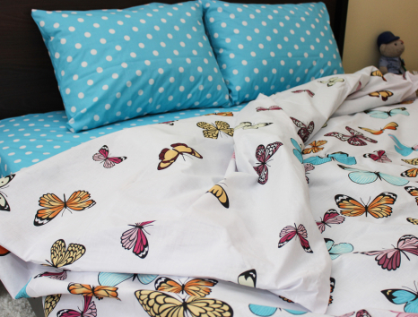 Двоспальний набір постільної білизни 180*220 із Бязі "Gold" №157453AB Черешенка™