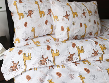 Полуторний набір постільної білизни 150*220 із Бязі "Gold" №164546 Черешенка™