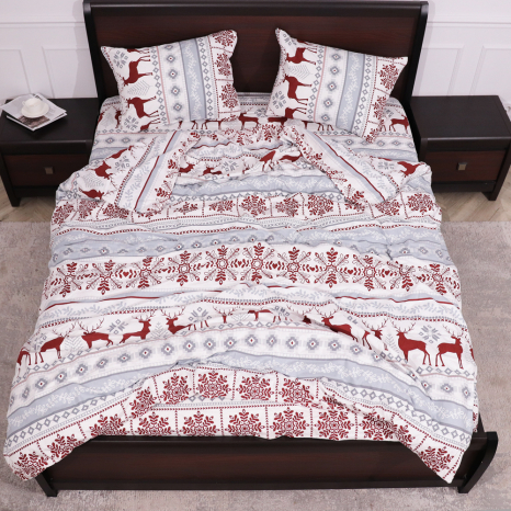 Полуторный набор постельного белья 150*220 из Фланели №954209 Черешенка™