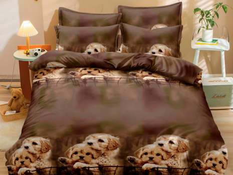 Євро набір постільної білизни 200*220 із полікотону №206685 Черешенька™