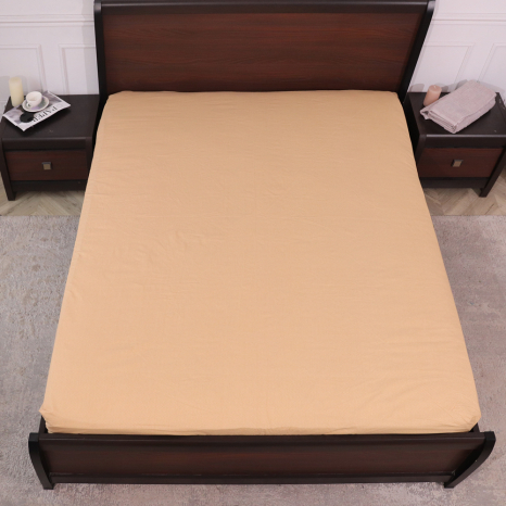 Простыня на резинке (160*200*25) оранжевого цвета №665188