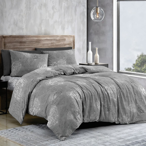 Тканина для постільної білизни Бязь "Gold" Lux GL11930grey