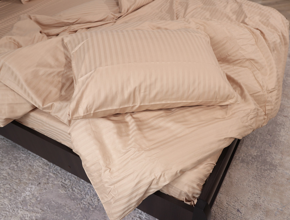 Семейный набор хлопкового постельного белья из Страйп Сатина №541209