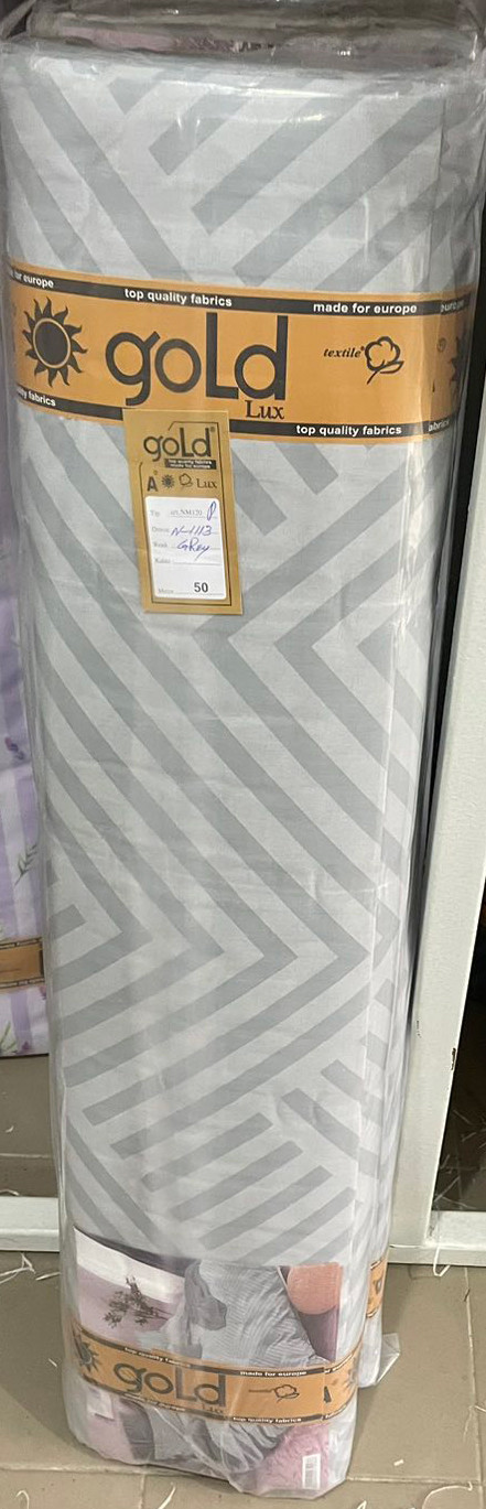 Тканина для постільної білизни Бязь "Gold" Lux GLS11130grey (50м) 